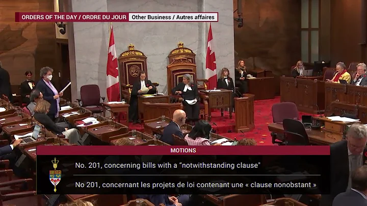 SPEECH: Should the Senate refuse to pass a bill preemptively invoking the notwithstanding clause?