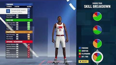 All NBA 2k21 PG Pie Charts