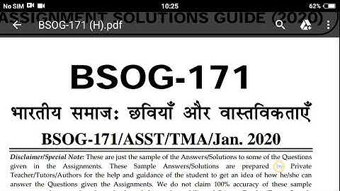 BSOG 171 IGNOU SOLVED ASSIGNMENT 2020-21