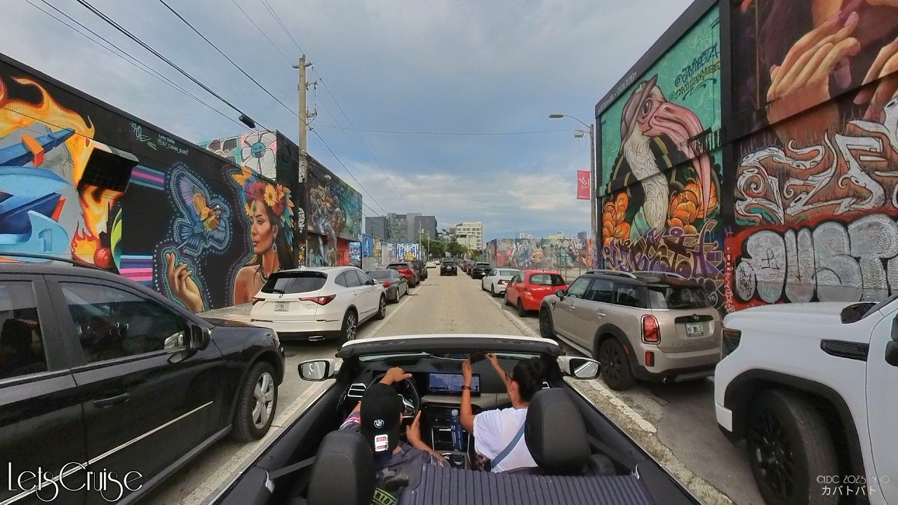 Let's Cruise Miami Florida...Wynwood Walls Arts District Driving Tour 4K