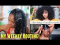 🚿My Weekly Natural Hair Regimen! (How I Refresh + Maintain EVERYDAY Definition)!| Long + Healthy