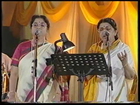 Lata  Usha Mangeshkar   Aplam Chaplam Live Performance