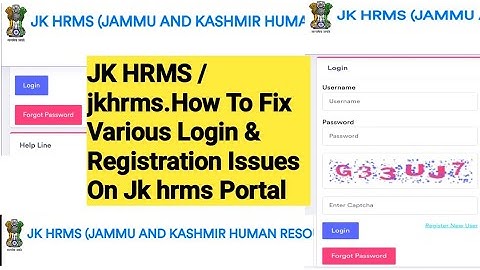 JK HRMS / jkhrms.How To Fix Various Login & Registration Issues On Jk Human Resource Management Sys