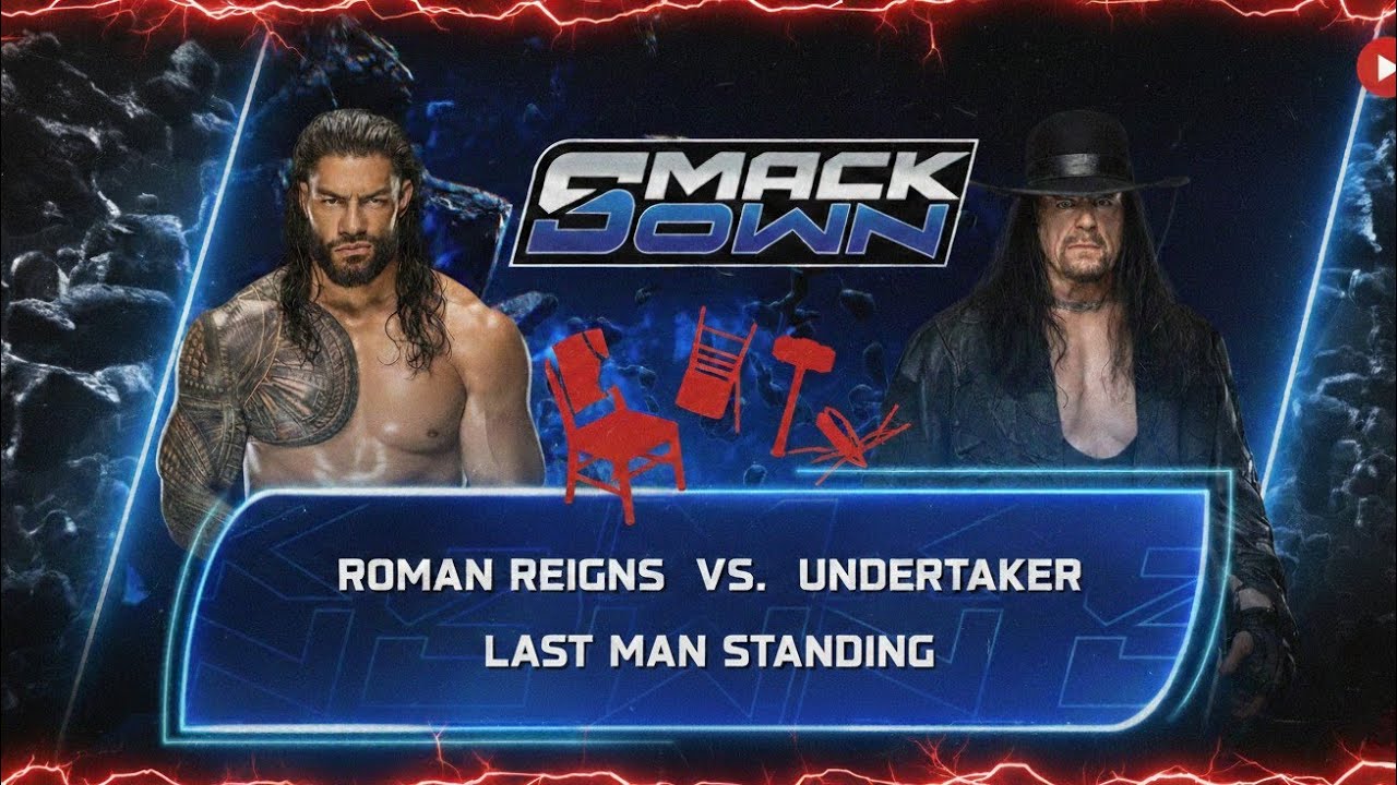 WWE 2K25 Roman Reigns Vs The Undertaker Last Man Standing Match PS5 Game Play