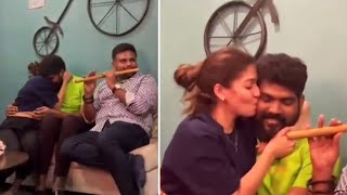 Nayanthara Kisses Vignesh Shivan ❤ | Anniversary Gift | Flute Navin | Manastars