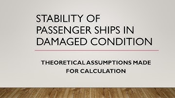 Stability of passenger ships in damaged condition