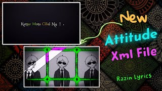 New Text Effect || in Alight Motion || New Attitude Xml File || Black Screen Lyrics ||