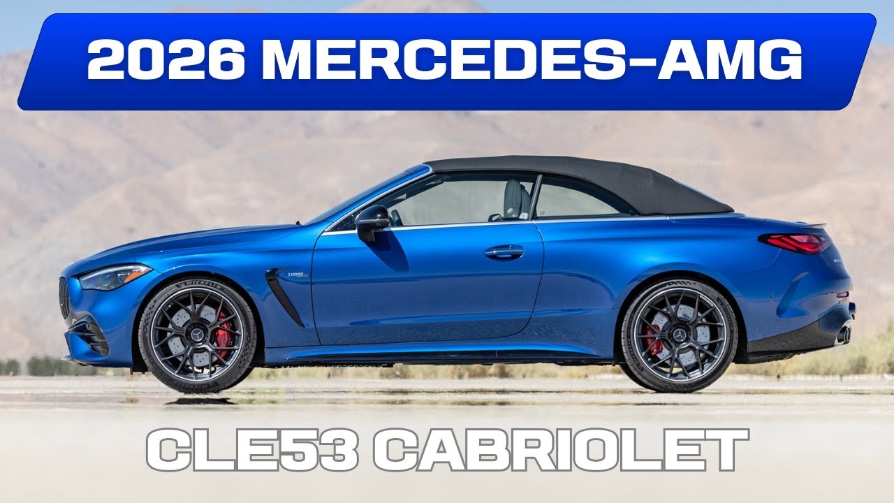 2025 Mercedes-AMG CLE53 Cabriolet: DATA DIVE: 443HP, Rear-Steer & A Tilting Screen?!