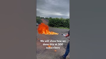 Flame thrower [disclaimer don’t try at home] #diy #effects #specialfx fire #maker #bts #moviemaking