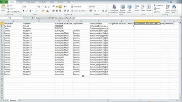 Uploading marks to Moodle via a spreadsheet Pt.1