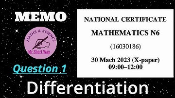 Mathematics N6 April 2023 Paper Question1 First & Second Order Partial Differentiation