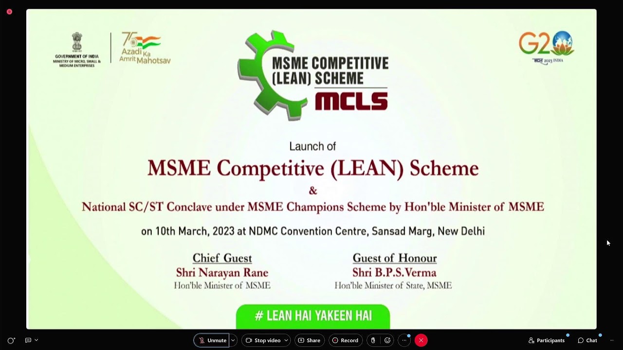 Launch of MSME Competitive( LEAN) Scheme & National SC/ST Conclave