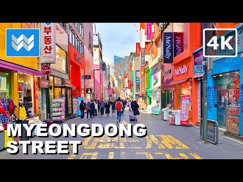 [4K] Myeongdong Shopping Street in Seoul South Korea ?? 2023 Walking Tour Vlog u0026 Travel Guide