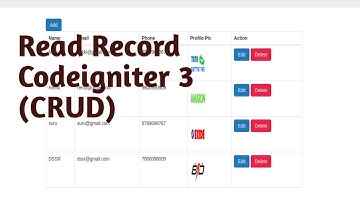 Read Record Part #16 | CRUD | Codeigniter CRUD Application with Bootstrap