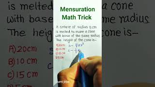 Mensuration Math Trick | Mensuration formula/Questions/Problems/Area/Volume #shorts Mensuration Math Trick | Mensuration formula/Questions/Problems/Area/Volume #shorts