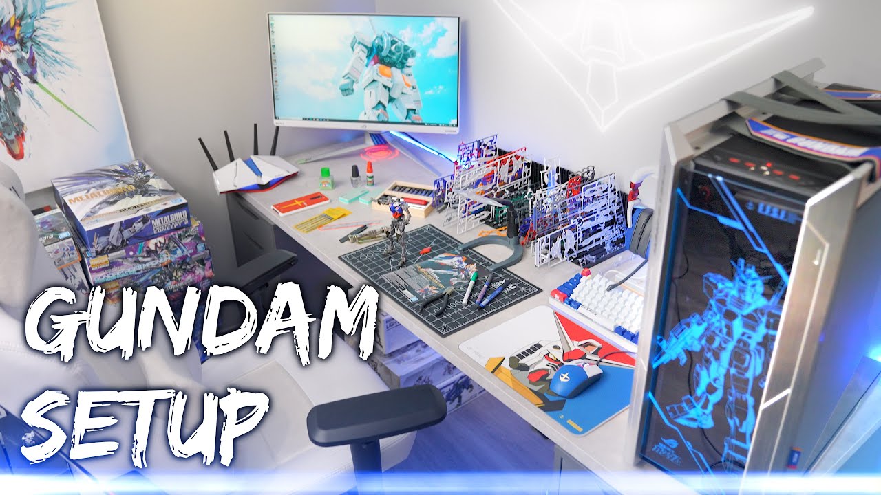 ⁣The Ultimate Gundam PC & Desk Setup!