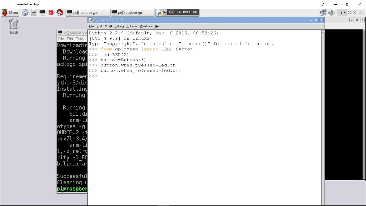 Err Http Archive Raspberrypi Org Jessie Inrelease First try GPIO Zero on raspberry Pi 2/Raspbian Jessie - YouTube