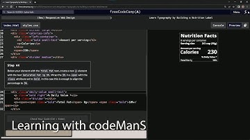 learn2code | freeCodeCamp (New) Responsive Web Design  -  Building a Nutrition Label: Step 44