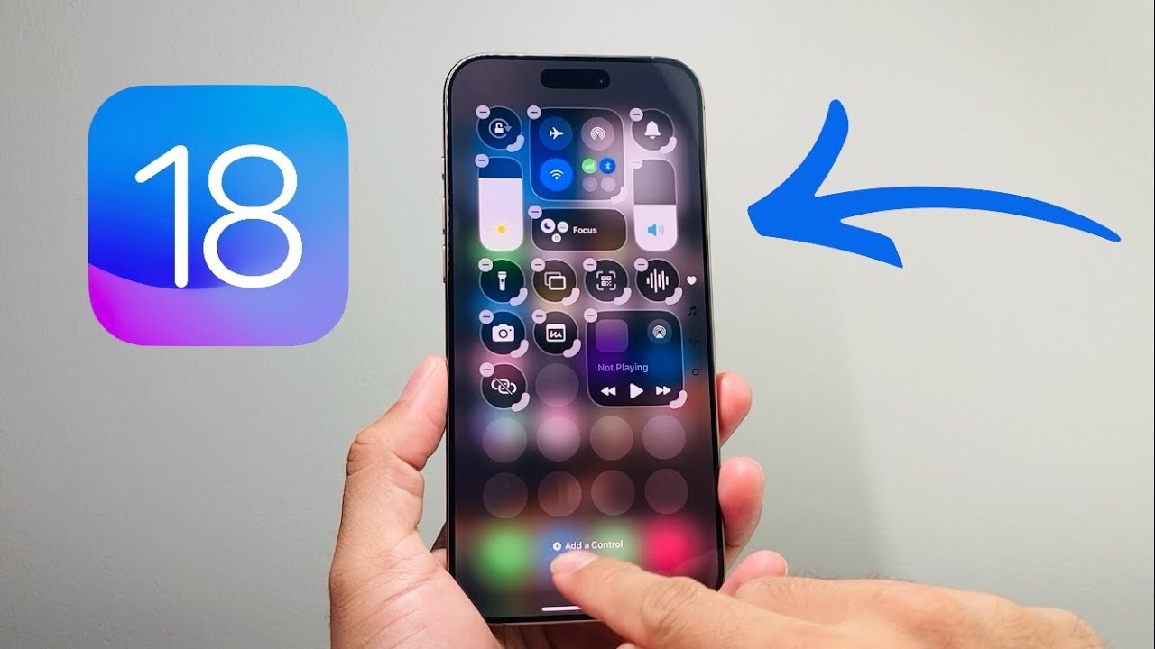 How To Add a Control To Control Center on iOS 18 - YouTube