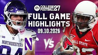 🔴LIVE🔴Northwestern Vs Ball State Cardinals Full Game Highlights Oct 09, 2026 NCAA COLLEGE FOOTBALL27