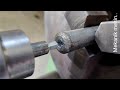 Rotary broaching technique for making hexagonal holes with a lathe