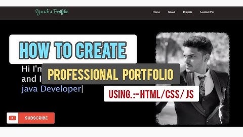 professional Portfolio website using html css js | #internship prep most common task #webproject