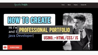 professional Portfolio website using html css js | #internship prep most common task #webproject