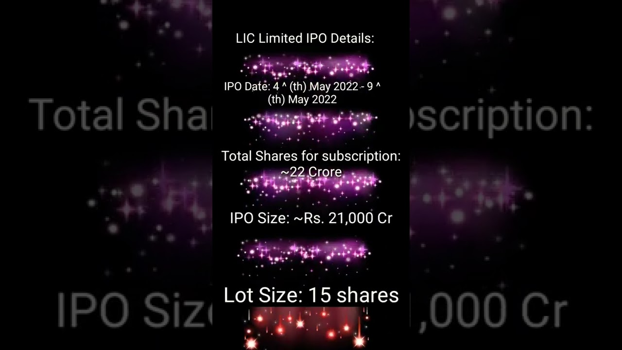 lic ipo review. What will be LIC IPO lot size? 