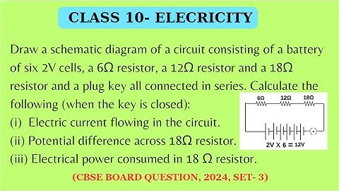 Draw a schematic diagram of a circuit consisting of... #class10physics #science #cbseboardquestions