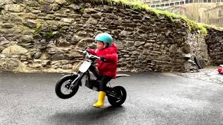 Oset 12.5 Electric Trials Bike - Oset wheelie - Oset kid