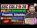 Polity Class-4📘| Preamble, Schedules | Theory + PYQs | SSC & Railway | Sachin Sir | RBE