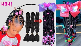 This Viral Super Cute Ponytail is Taking over The Internet. D.I.Y at Home. Kids Hairstyle