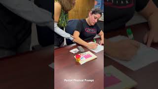 This is an example of partial physical prompt. #aba #prompting #behavioralscience