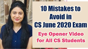 10 Mistakes to Avoid in CS Exams - AN EYE OPENER for all CS Students🙅🏻‍♀️