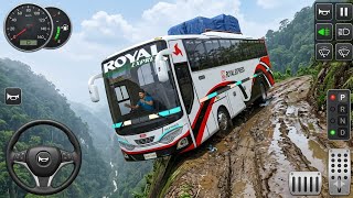 🚍 Royal Express Dengerous Narrow Mud Off-Road Drive 😱 | BUSSID Extreme Hill Road Gameplay  screenshot 2