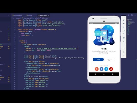 React Native Login Screen with Social icon's Real time Project???Part 4