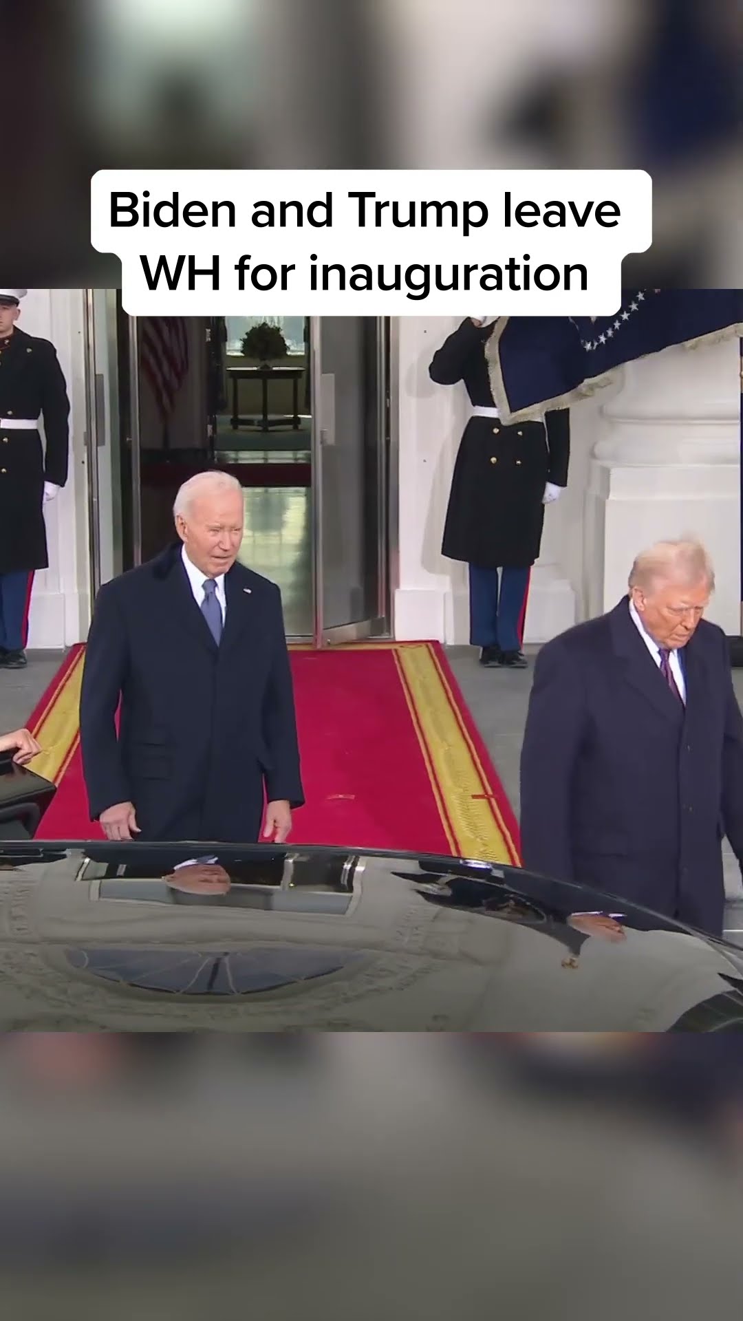 Biden and Trump leave WH for inauguration