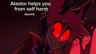 Alastor finds you harming yourself || Alastor x listener [16+]