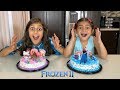 FROZEN 2  Birthday party Cake with Disney Princess Elsa, Anna, and Olaf Toys