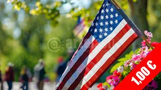 American Flag Close-Up with Festive Bokeh — HD Patriotic Background 1080p screenshot 5