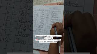 Child Development Learning Through Writing.✍️#ytshorts#CursiveWriting#Handwriti gSkills#viralshorts