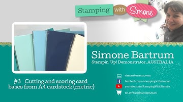 Beginners Guide to Card making with A4 cardstock: Metric Measurements No waste New Technique (5mins)
