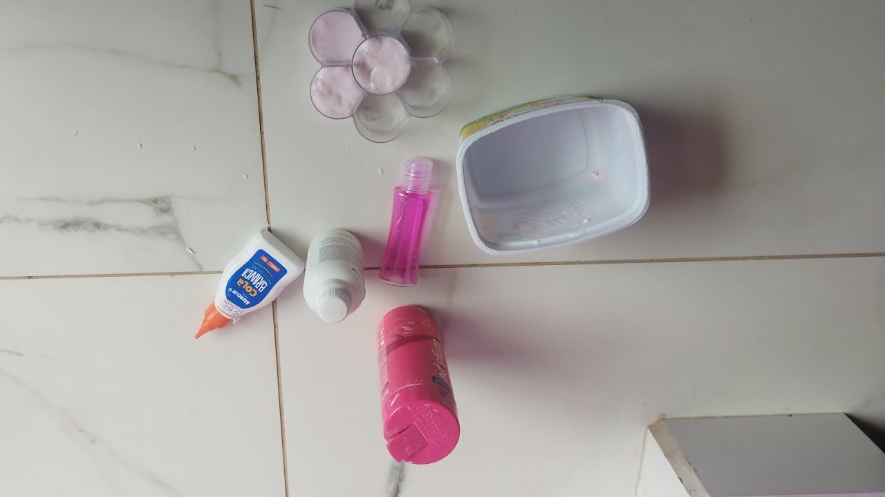 fazendo slime com cola água oxigenada e tenys pé - YouTube