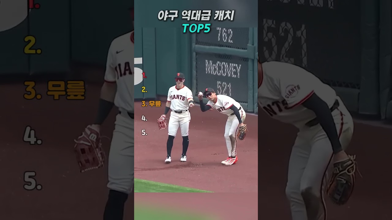 야구 역대급 캐치 TOP5