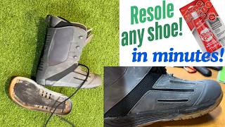 How To Reattach A Snowboard Boot Sole (Or Any Shoe Sole) Using Shoe Goo!