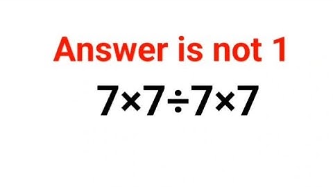7×7÷7×7 Het antwoord is niet 1. 99% slaagde er niet in om het mondeling te doen! #wiskunde #wisku...