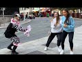 Crazy clown in the city prank