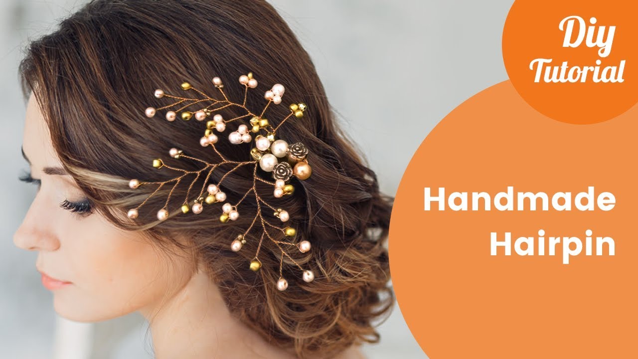 How to Make Hairpin. DIY Craft Idea. Handmade Gift Ideas.