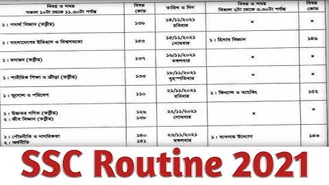 Ssc Routine 2021 #ssc_routine_2021