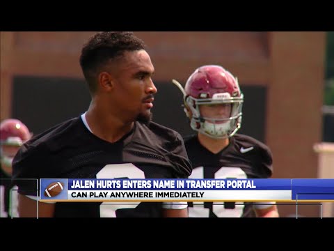 Alabama quarterback Jalen Hurts enters the college football transfer portal